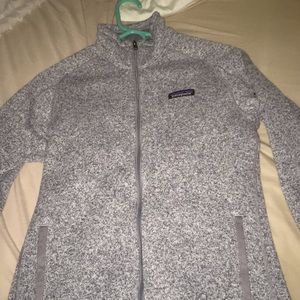 Grey Patagonia zip up jacket